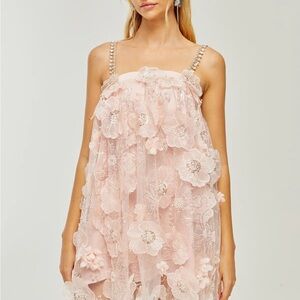 Miss Rosier Pink Crystal Mini Dress XS NWT Birthday / Party Dress